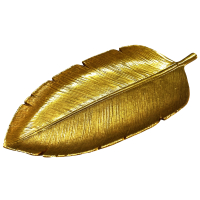 Подставка для мелочей Лист банановой пальмы маленький 28х13 см золото 104144